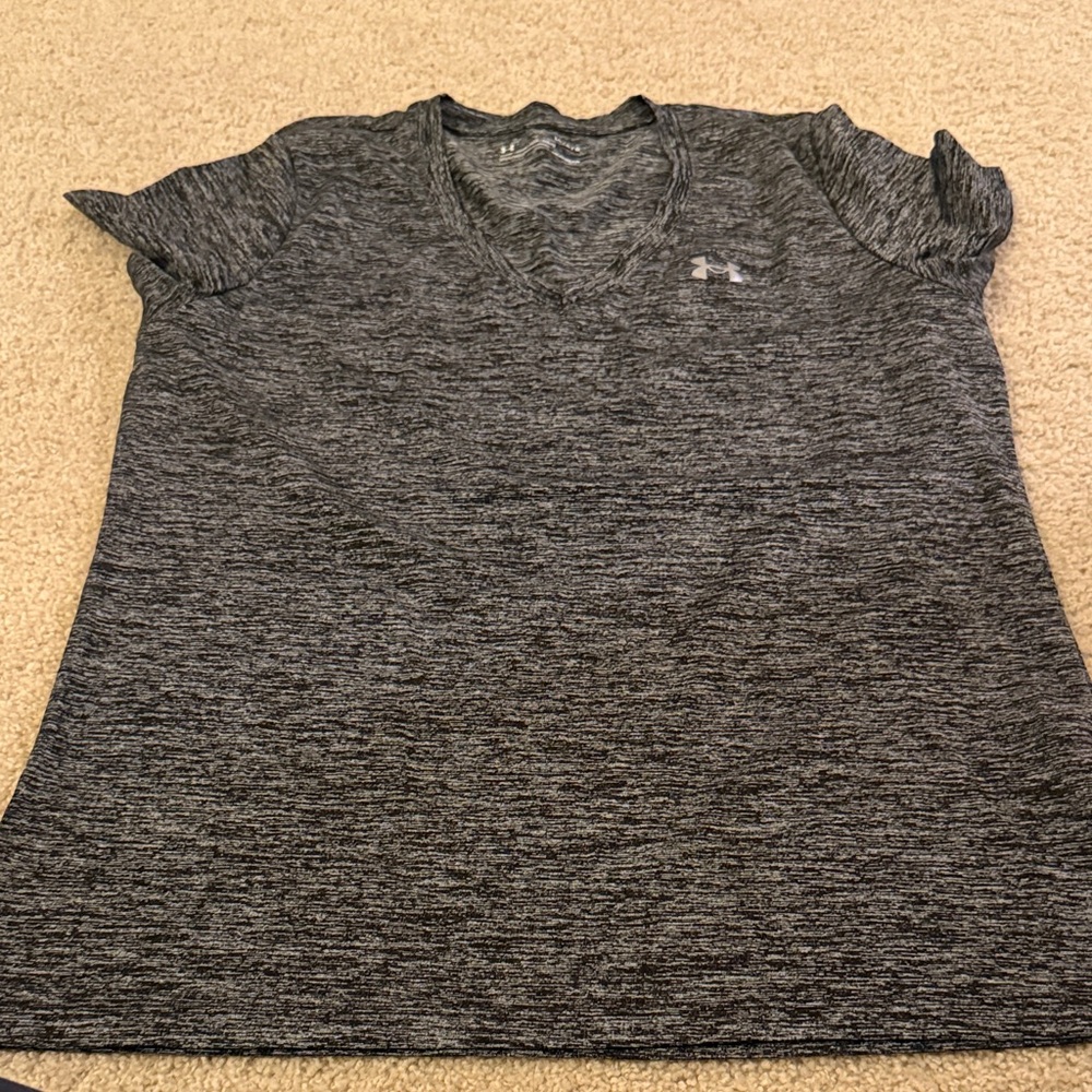Under Armour Black Heather V-Neck Tee